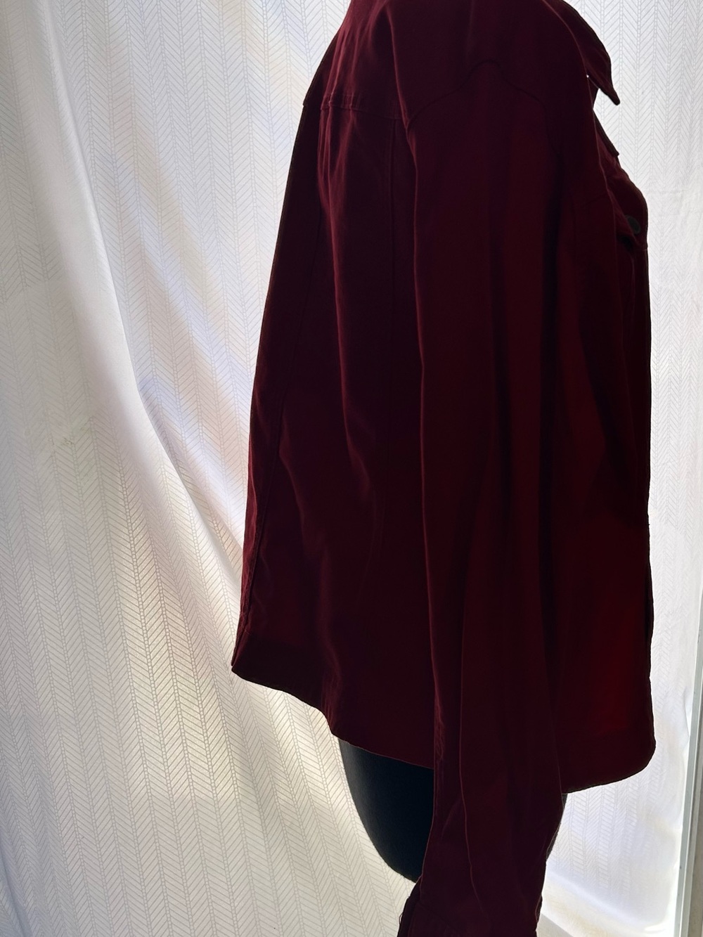 Charter Club Red Button-Front Jean Jacket - Picture 4 of 11